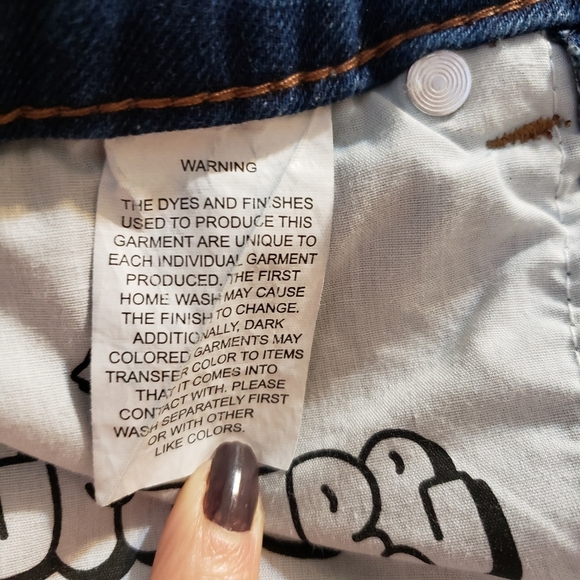 Empyre Tori Cargo Skate Jeans Loose Fit Dark Wash Embroidered Streetwear Size 0 - Picture 5 of 10